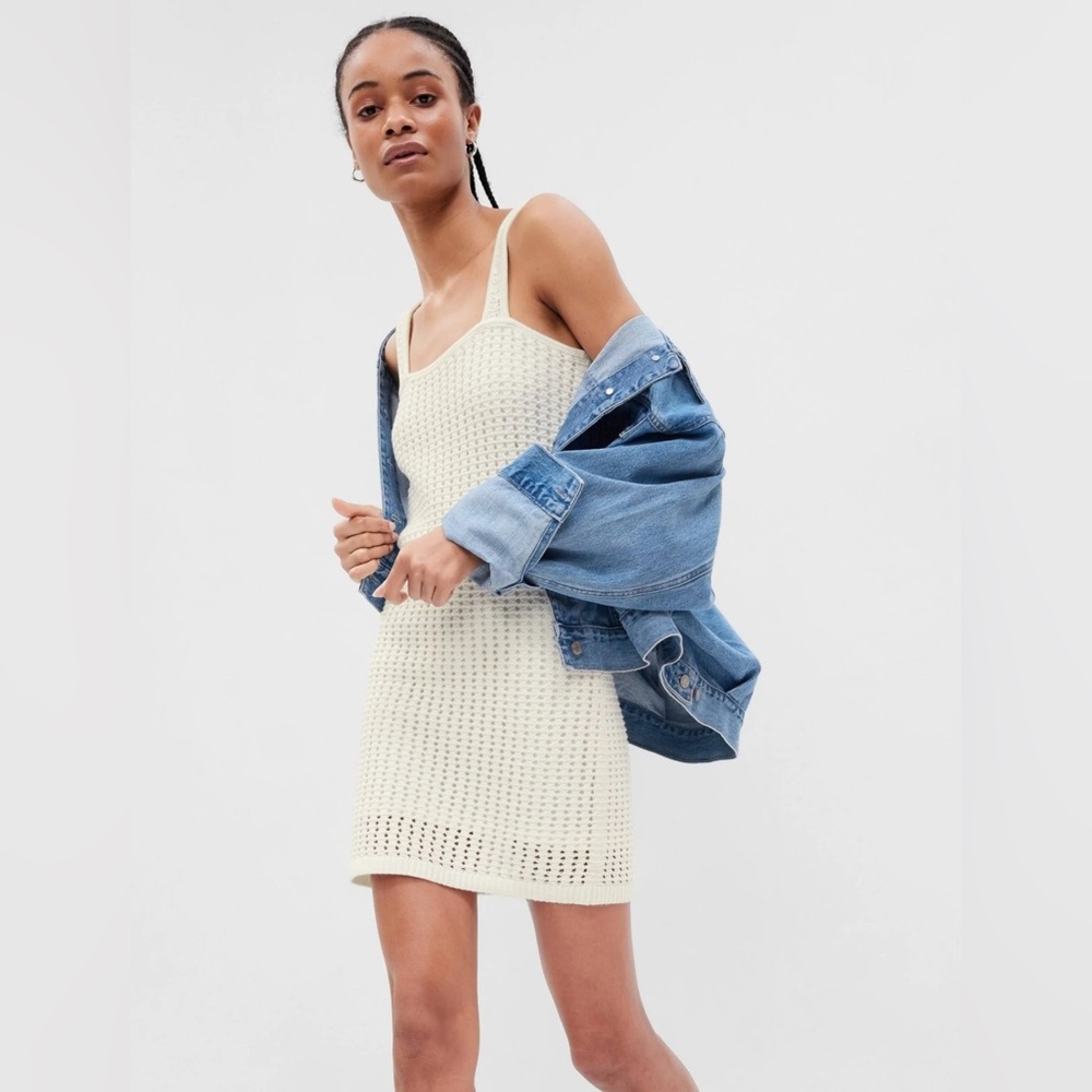 Elegant Cream Knit Dress